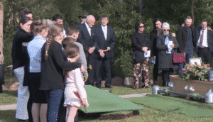 Children attending Graveside Service