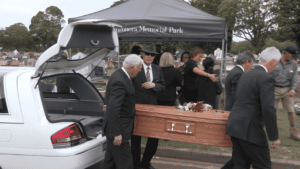 Burial service of a loved one