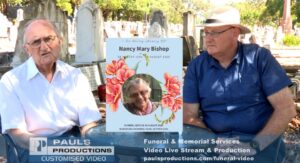 funeral testimonial video in cemetery image